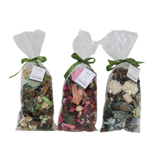 Natural Fragrance Potpourri Gift Bags Multicoloured Pack of 1 D22100640 | Waterlily-Orange-Lavender-Jasmine-Rose-Blue Rose Scented Dried Flower Mix | Home Decoration and Air Freshener | Long Lasting Aroma