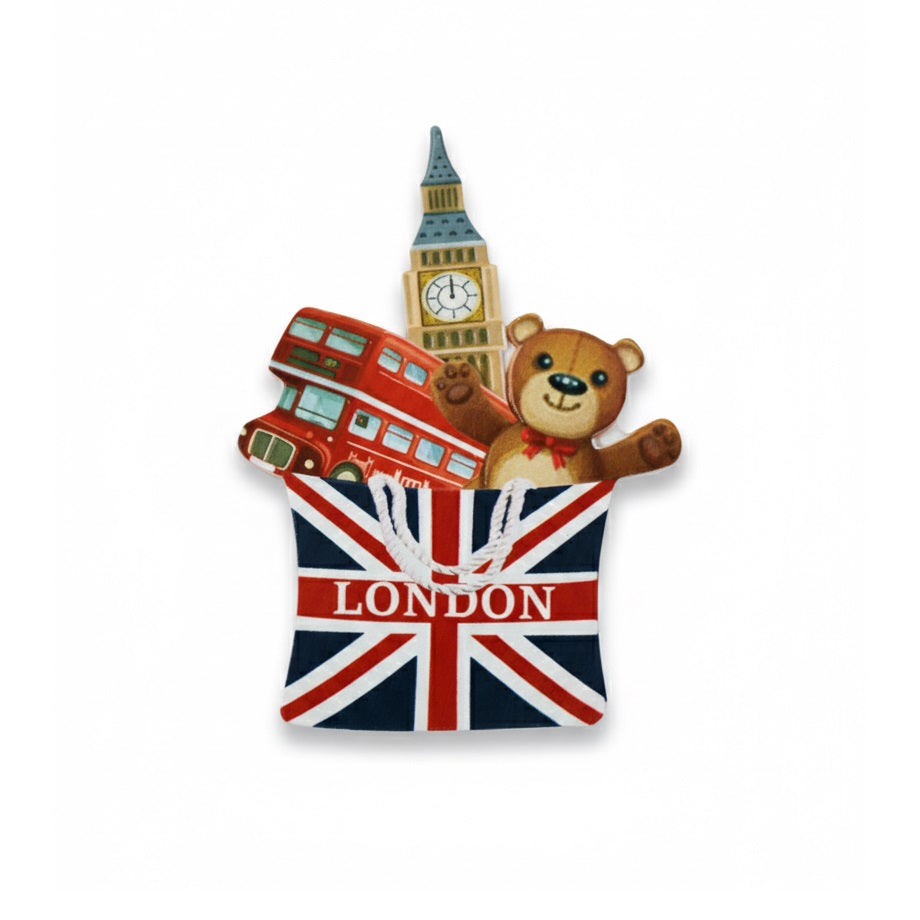 London Print Fridge Magnet Multicoloured MFMP18