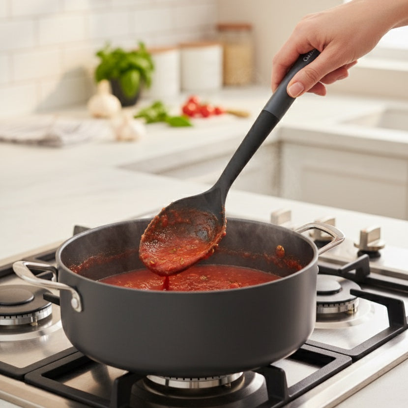 Culinare Solid Spoon Grey C240903 | Essential Utensil For Non Stick Cookware