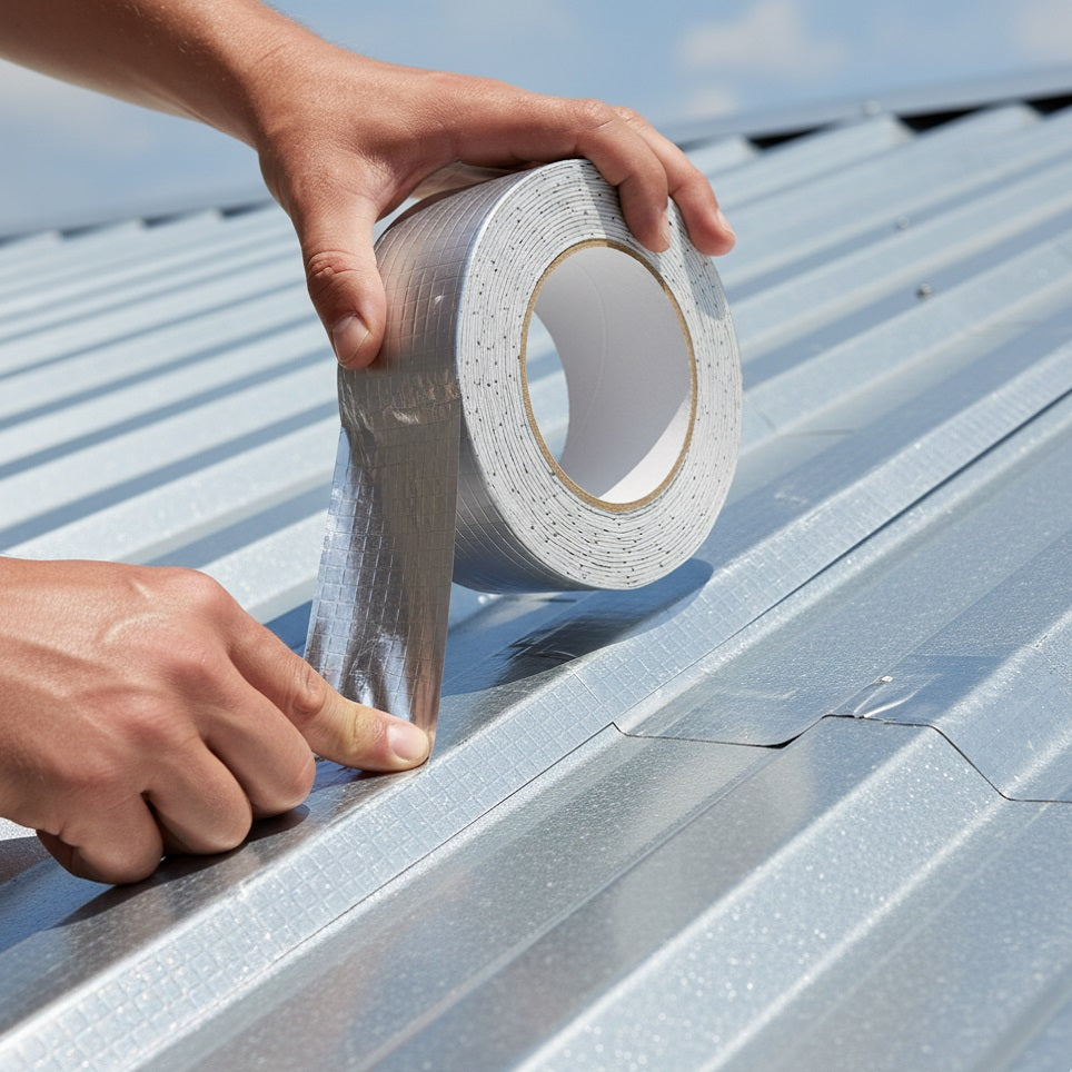 Hamble Distribution Ltd Swift Seal Butyl Tape Grey 50mm x 5Mtr TM281 | Instant Watertight Seal | Use on Window - Pipe - Cracks and Steel Roofs