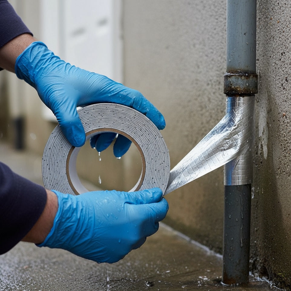 Hamble Distribution Ltd Swift Seal Butyl Tape Grey 50mm x 5Mtr TM281 | Instant Watertight Seal | Use on Window - Pipe - Cracks and Steel Roofs