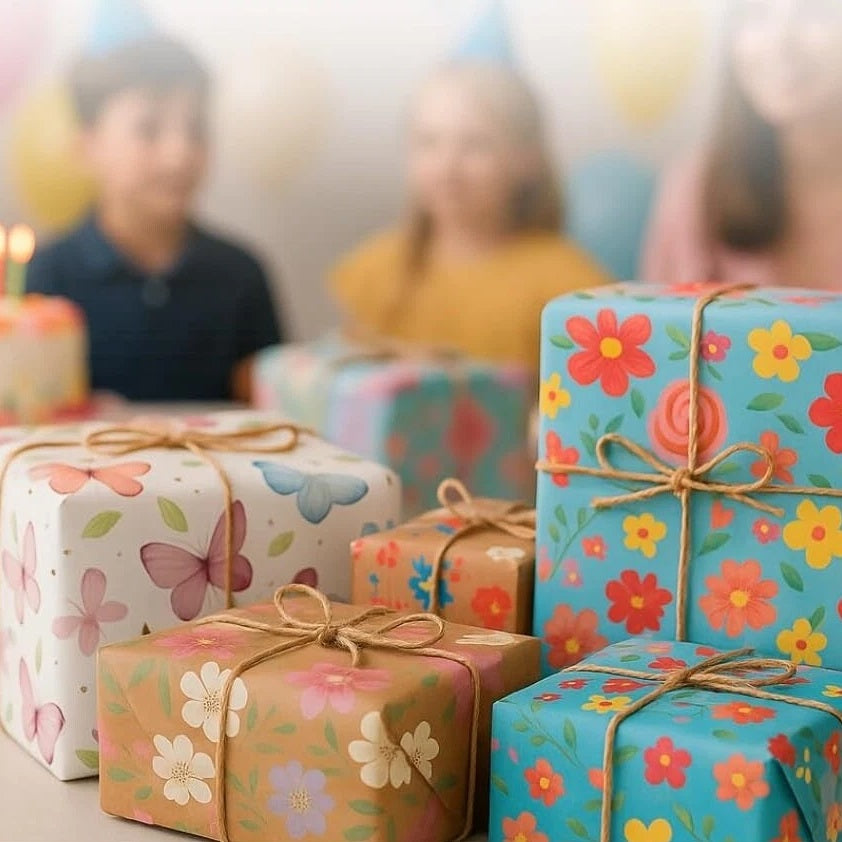 Eurowrap Floral Giftwrap Assorted Colours 3Mtr 35588-GWC