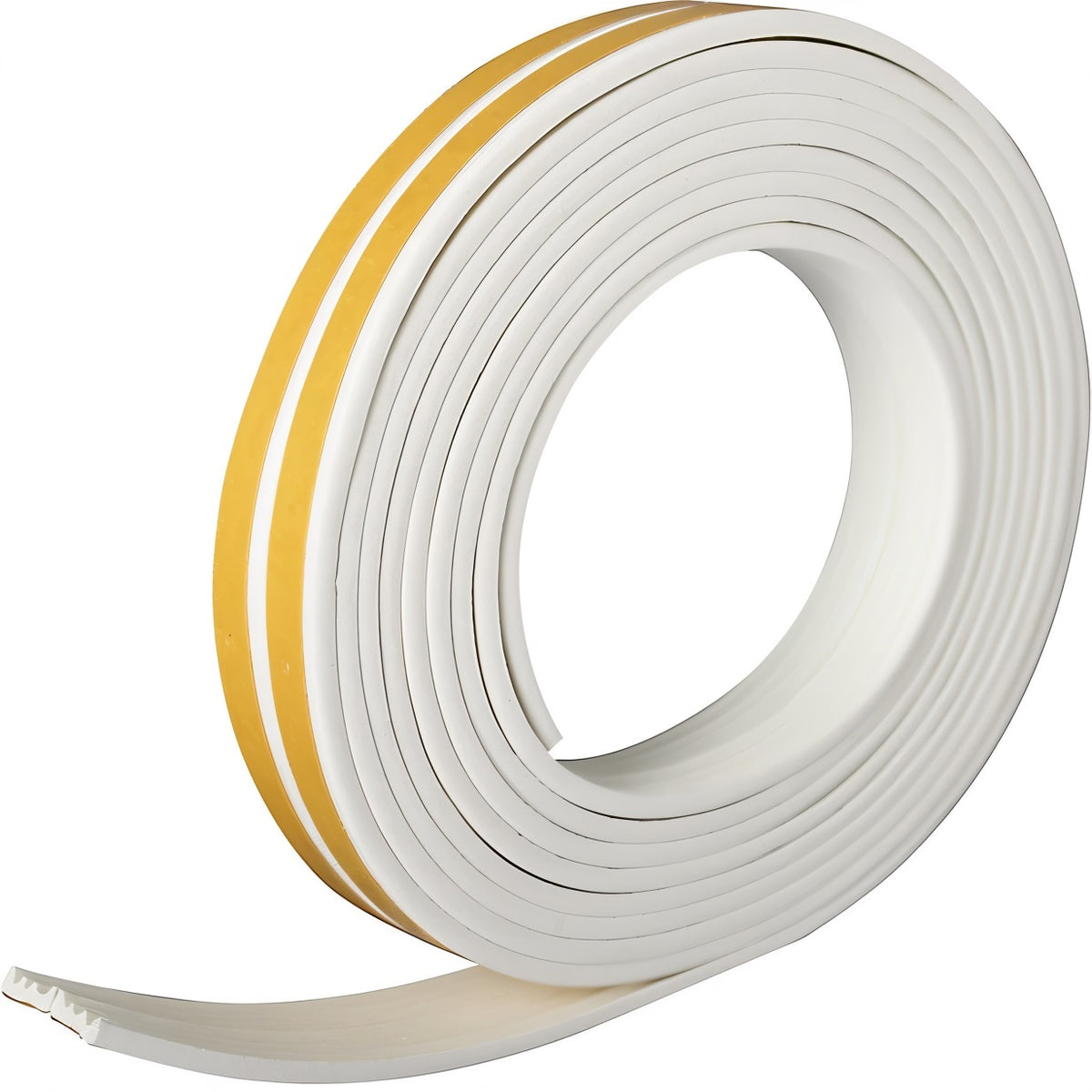 Blackspur Rubber Seal Draught Excluder Tape-E Type White L5Mtr x W9mm x T4mm FD108 | Waterproof | Self-Adhesive | Fits One Standard Door or Average Window | Protect your Home from Unwanted Heat Loss | Seals Draught Gaps | For All Window and Doors