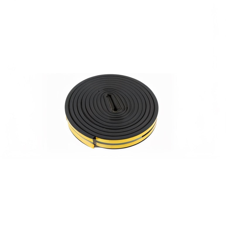Blackspur Rubber Seal Draught Excluder Tape-P Type Black L5Mtr x W9mm x T5.5mm FD103 | Waterproof | Self-Adhesive | Fits One Standard Door or Average Window | Protect your Home from Unwanted Heat Loss | Seals Draught Gaps | For All Window and Doors