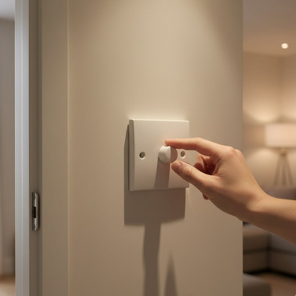 Eagle 1 Gang 1 Way LED Dimmer Curved Edge White E344DA