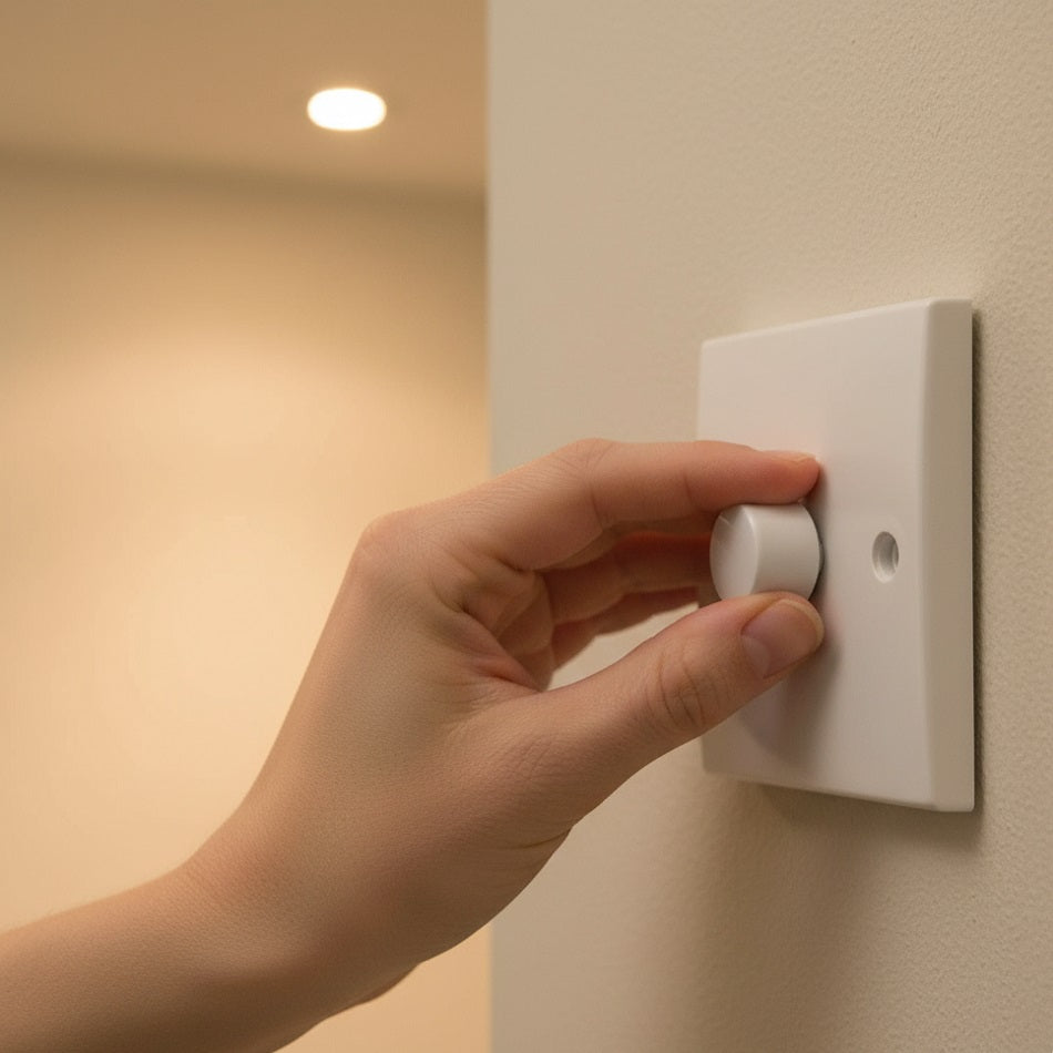Eagle 1 Gang 1 Way LED Dimmer Curved Edge White E344DA