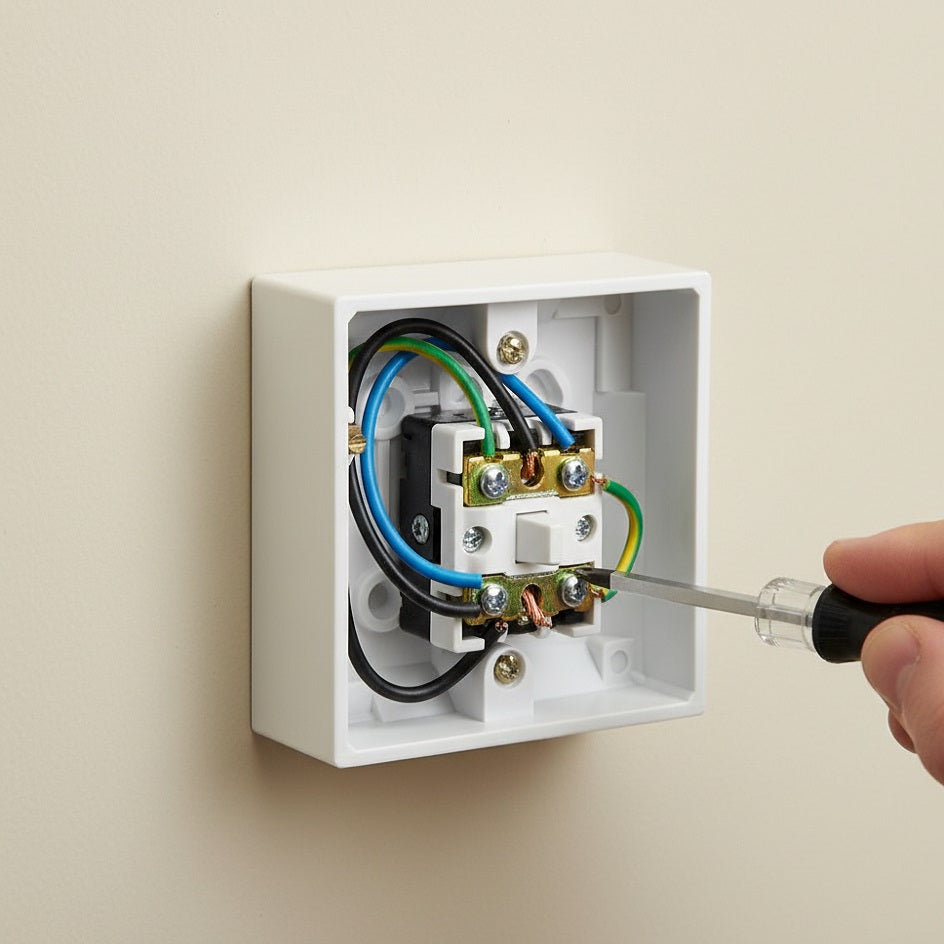 Eagle 1 Gang Surface Mount Box White D19mm E341DA