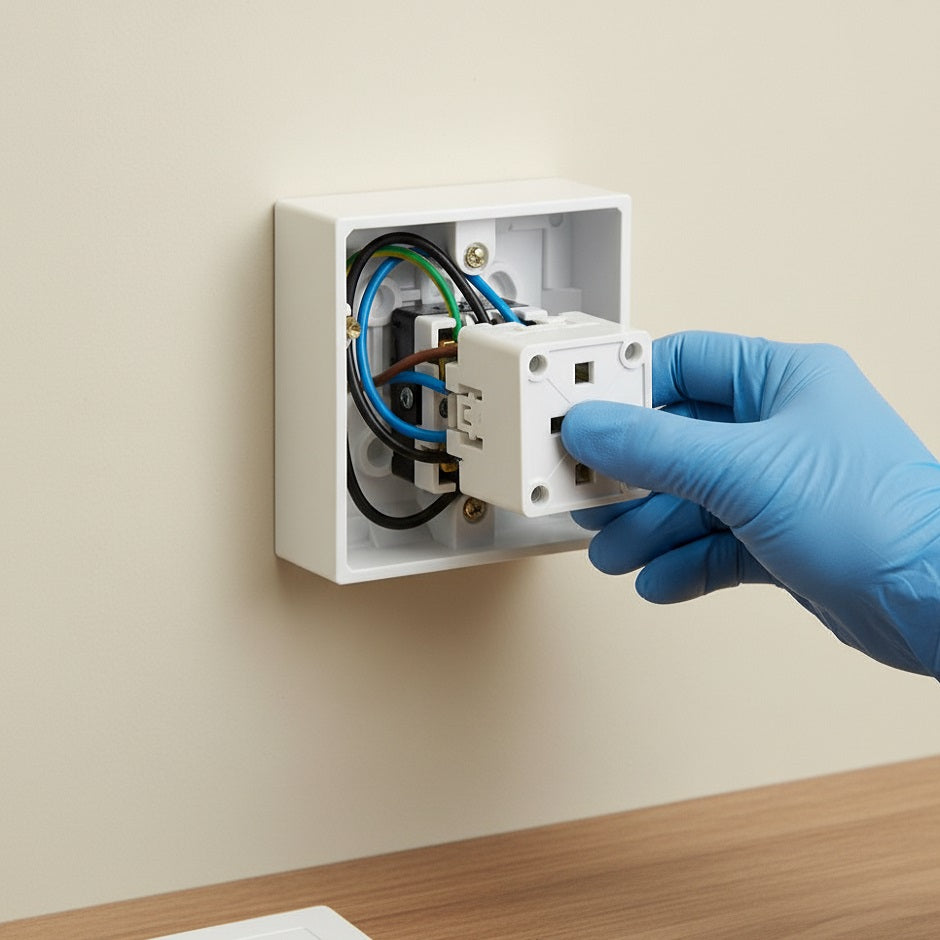 Eagle 1 Gang Surface Mount Box White D19mm E341DA