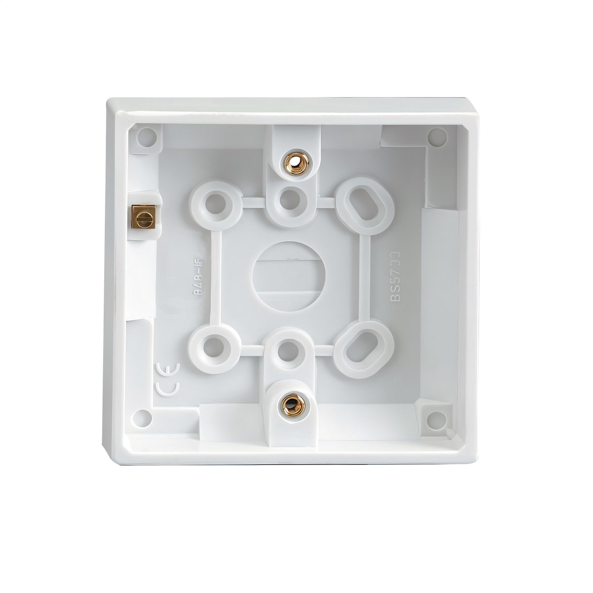Eagle 1 Gang Surface Mount Box White D19mm E341DA