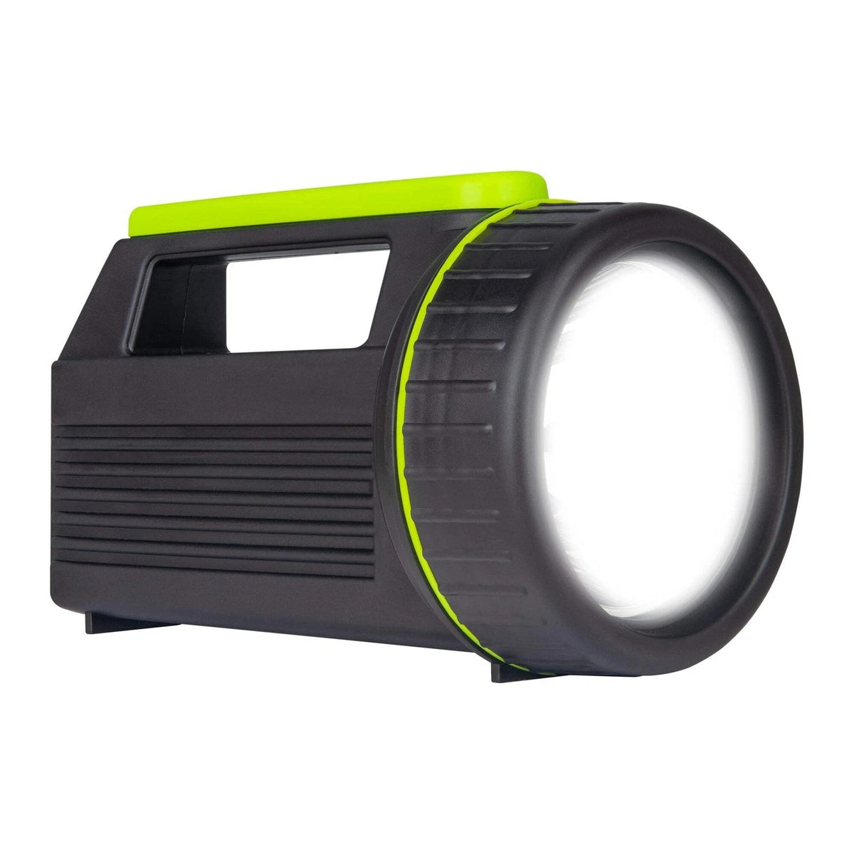 Luceco LED Rechargeable Traditional Spotlight Torch with Power Bank Black and Green LILSP20G65-01 | Output-5W | 200 Lumens | 6500K Cool White | USB Charging |Long Battery Life | Ideal for Site-Professional and Automotive Use | Modes - High-Low-Off | 2400mAh Power Bank | Durable Hard Wearing Housing | Power On-Off | Charging Indicator | Working Time - 4Hr at 100 Percent Brightness | 9Hr at 50 Percent Brightness