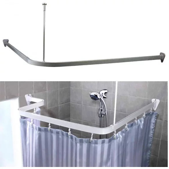 Euro Shower BendiTrack Flexible Shower Curtain Rail Kit Chrome 300cm 59520 | Sturdy Aluminum Profiles | Includes Fittings and Curtain Hooks | Easy to Install | Join Profiles Together and Bend into Shape
