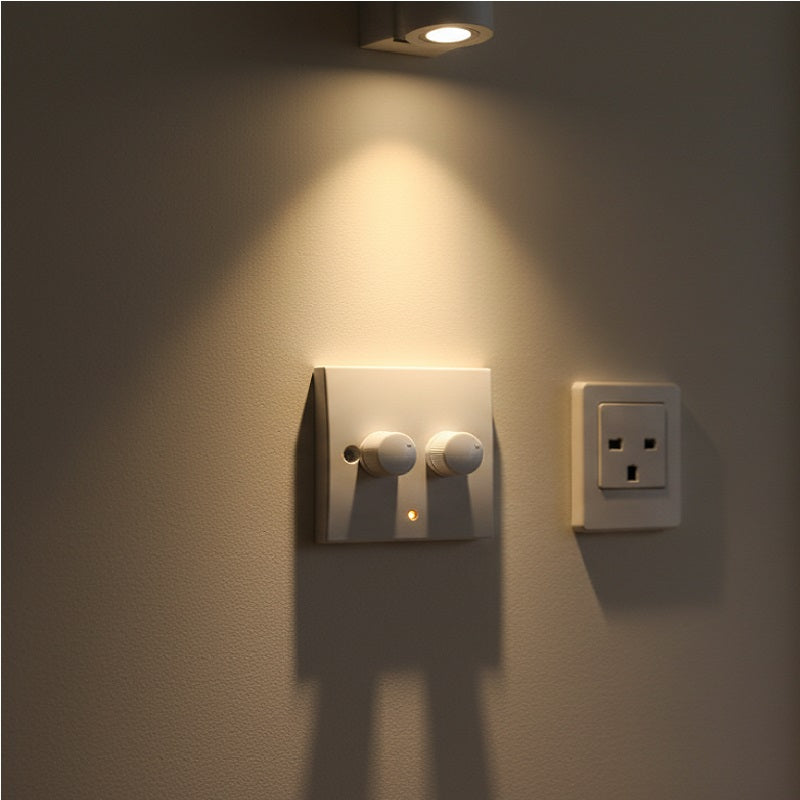 Eagle 2 Gang 1 Way LED Dimmer Curved Edge White E344DB