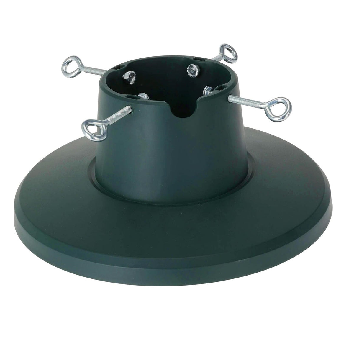 Holly Jolly Christmas Tree Stand Green 16cm 893000050 | Diameter 38.5cm | Sturdy Plastic Base with Adjustable Screws | Securely Holds Real or Artificial Trees | Easy Assembly | Stable and Durable Holiday Tree Support | 1.6Ltr Tank