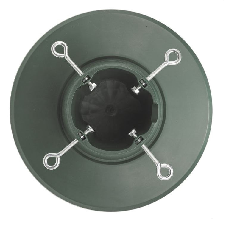 Holly Jolly Christmas Tree Stand Green 16cm 893000050 | Diameter 38.5cm | Sturdy Plastic Base with Adjustable Screws | Securely Holds Real or Artificial Trees | Easy Assembly | Stable and Durable Holiday Tree Support | 1.6Ltr Tank