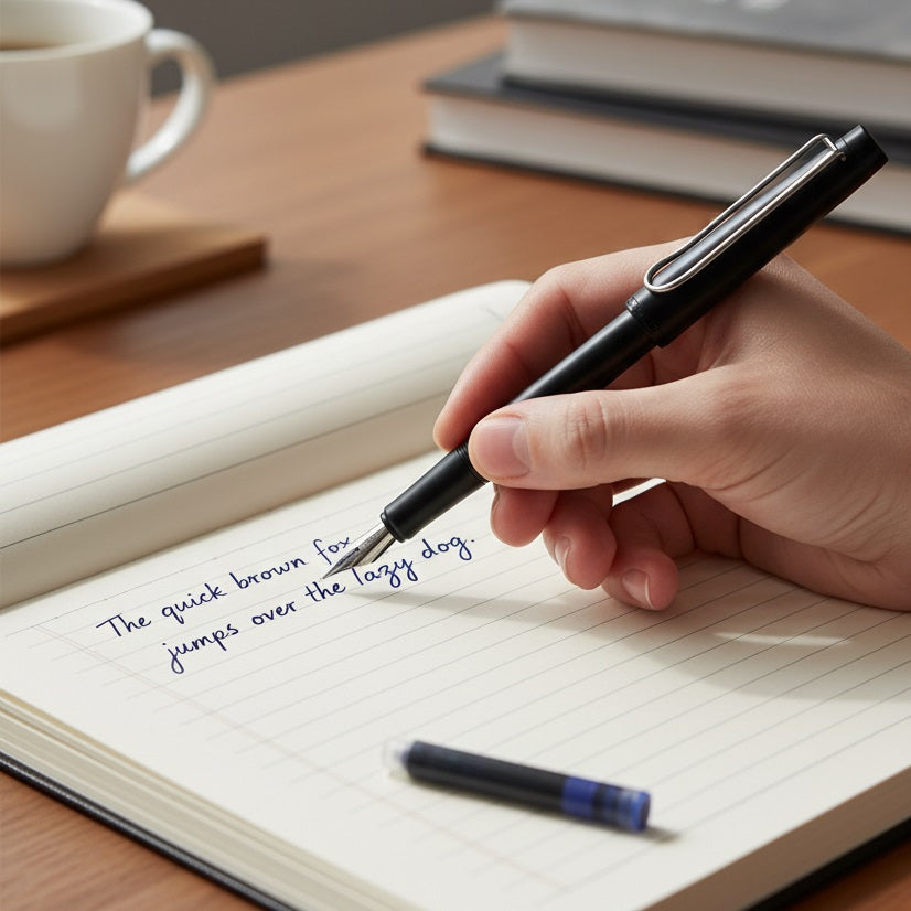 Swift Fountain Pen Set Black P3113 | 1x Fountain Pen | 2x Ink Cartridges | Blue Ink