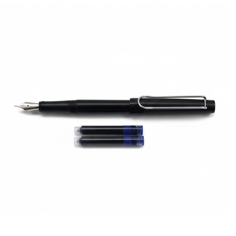 Swift Fountain Pen Set Black P3113 | 1x Fountain Pen | 2x Ink Cartridges | Blue Ink