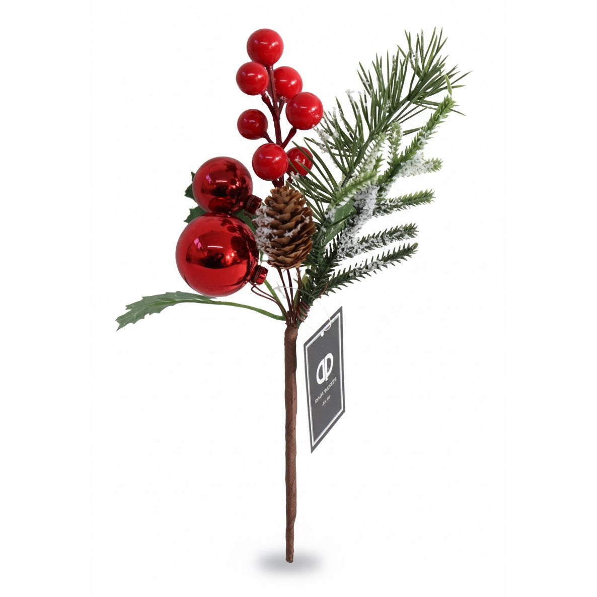 Davies Products Classic Holly Bauble Pick Multicoloured 59680