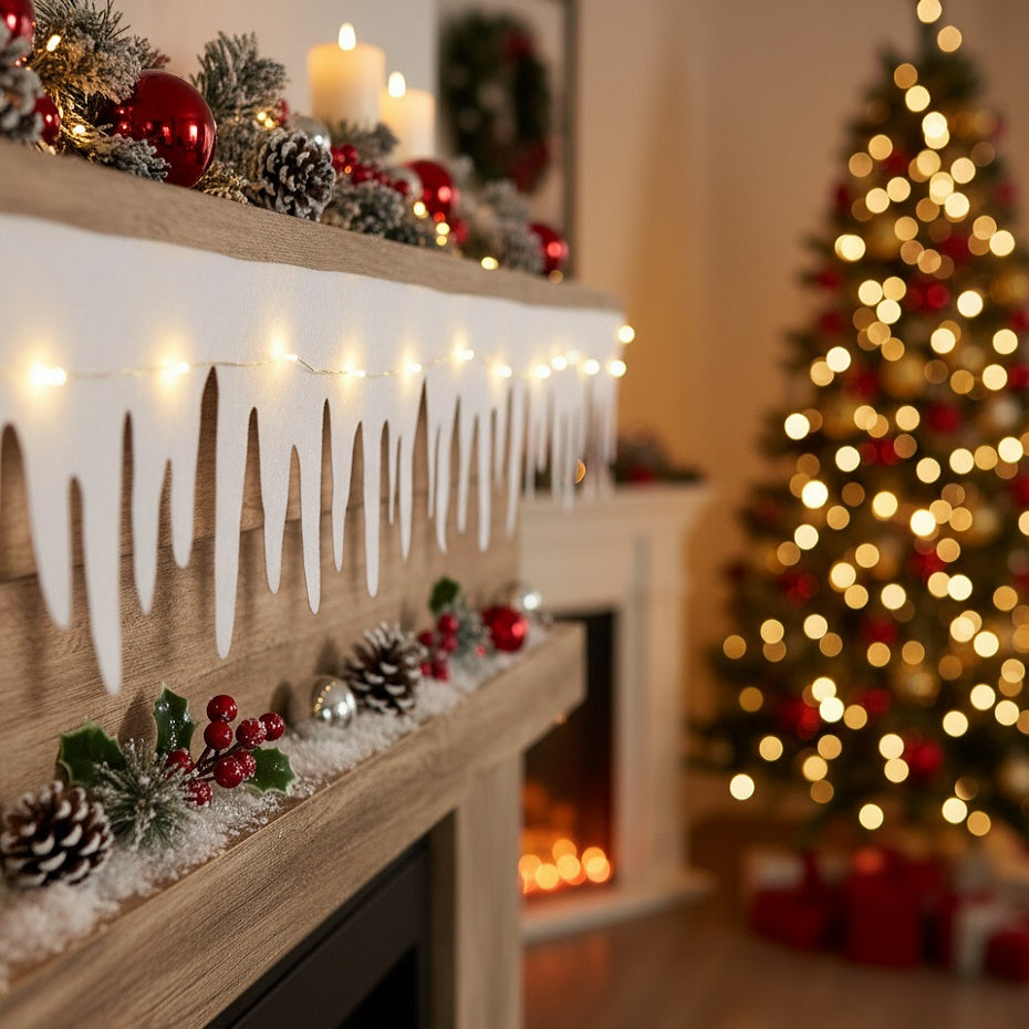 Davies Products Icicle Fringe White 2Mtr x 25cm 60233