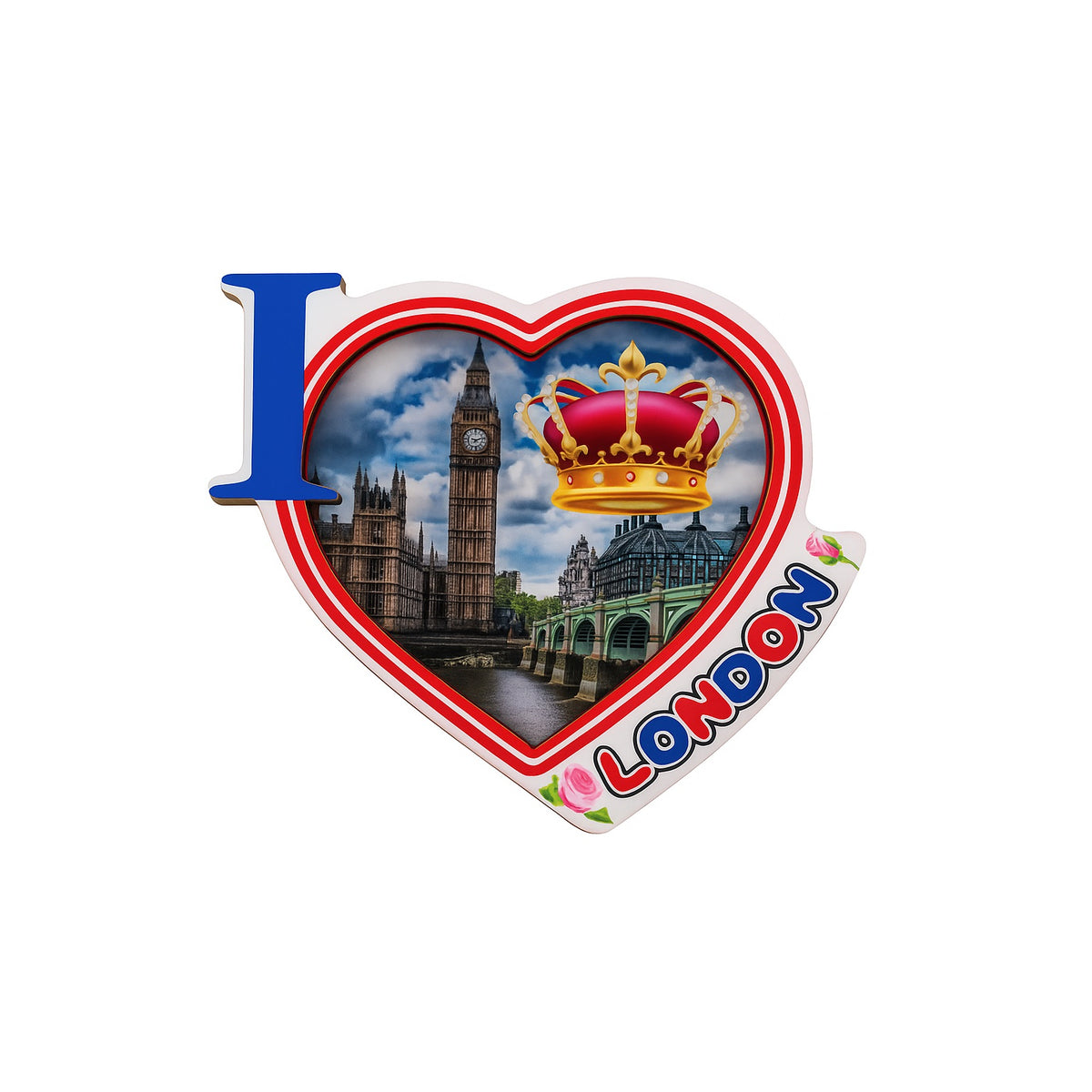 Heart Crown16 3D Fridge Magnet Multicolour MFM3D16