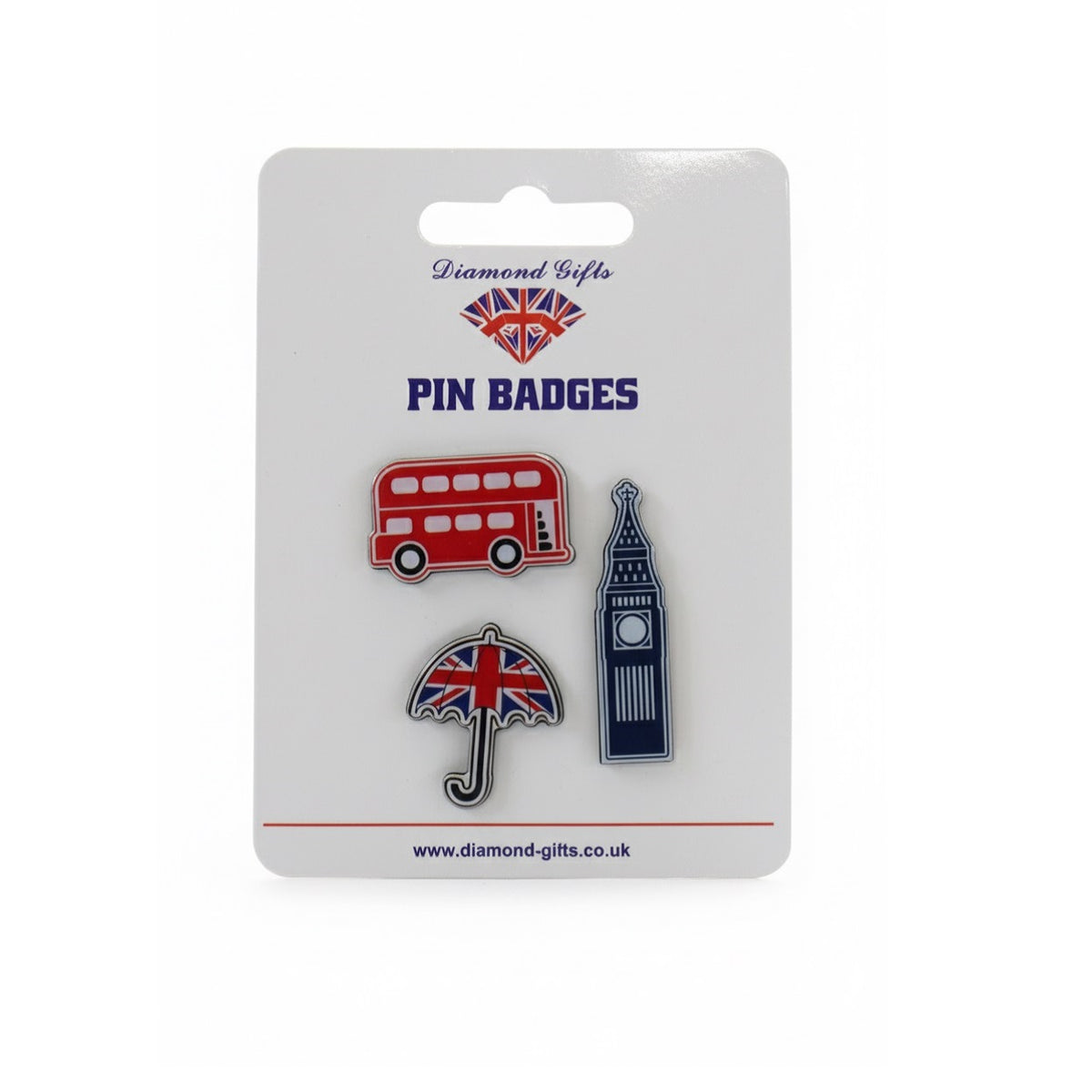 Diamond Gifts BB Pin Badges Assorted Pack of 3 MPB07B