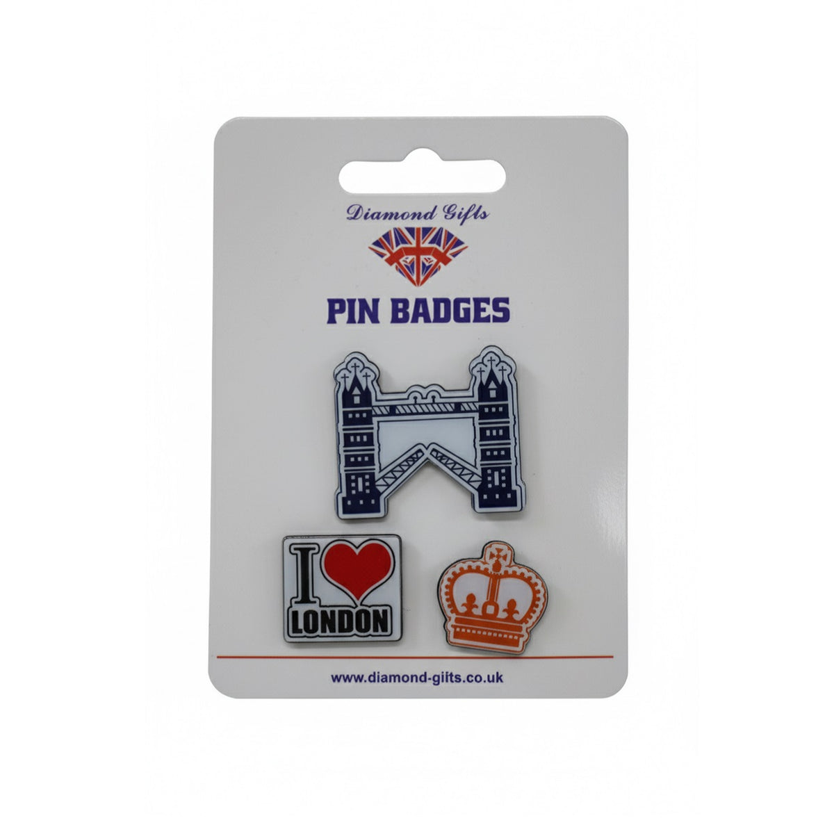 Diamond Gifts TB Pin Badges Assorted Pack of 3 MPB07A