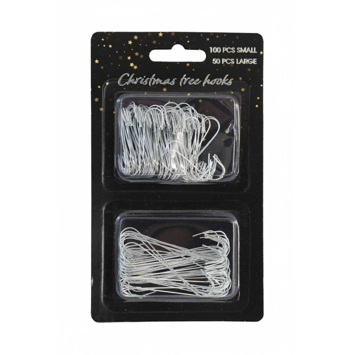 Christmas Tree Hooks Silver 150-Piece AAE970040 | 100 Small and 50 Large Hooks
