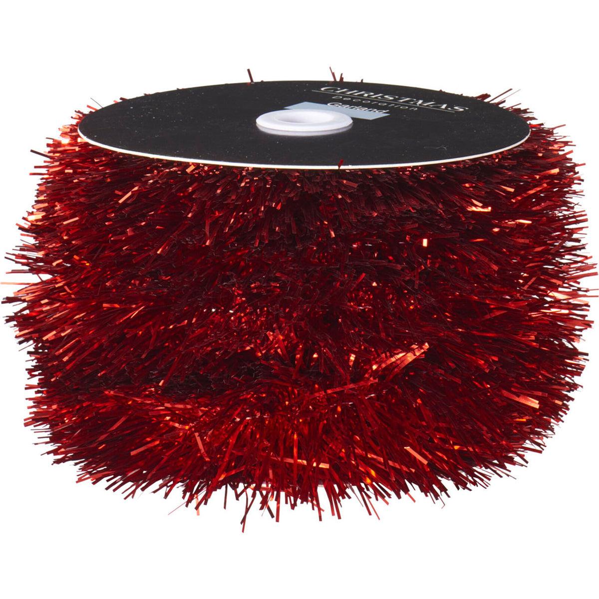 Christmas Decoration Tinsel Garland Red 10Mtr CAA754520 | Shiny Festive Garland | For Tree - Mantel or Party Decor | Ideal for Holiday and Christmas Decorations