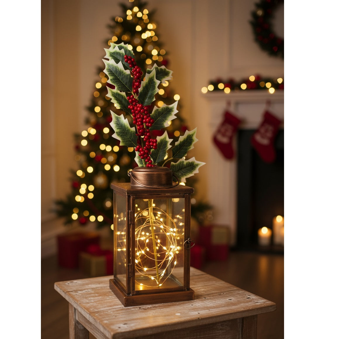 Davies Products Holly Multiberry Stem Green and Red 64cm 60562