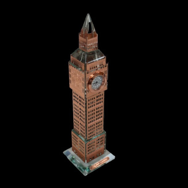 Big Ben Miniature Crystal Clock Rose Gold GCY02R | UK Travel Gift and Desk Ornament | Fusion of Heritage and Craftsmanship