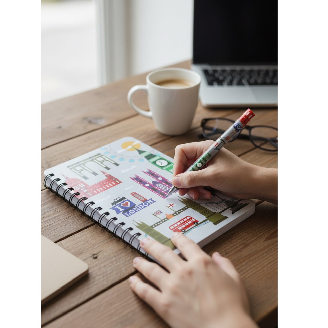 Modern London Scenery A5 Notebook Set Multicolour SNB02H