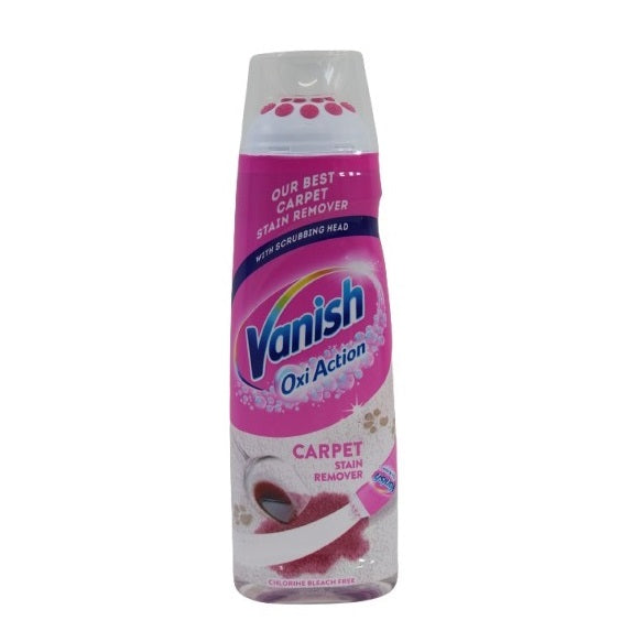 Vanish Oxi Action Carpet Stain Remover Multicoloured 195ml 28440 | Deep Cleaning Formula with Scrubbing Head | Chlorine Bleach Free | Use on Different Carpet Colours and Fabrics