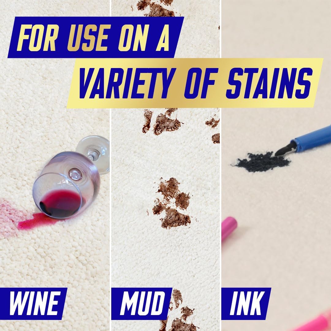 Vanish Oxi Action Carpet Stain Remover Multicoloured 195ml 28440 | Deep Cleaning Formula with Scrubbing Head | Chlorine Bleach Free | Use on Different Carpet Colours and Fabrics
