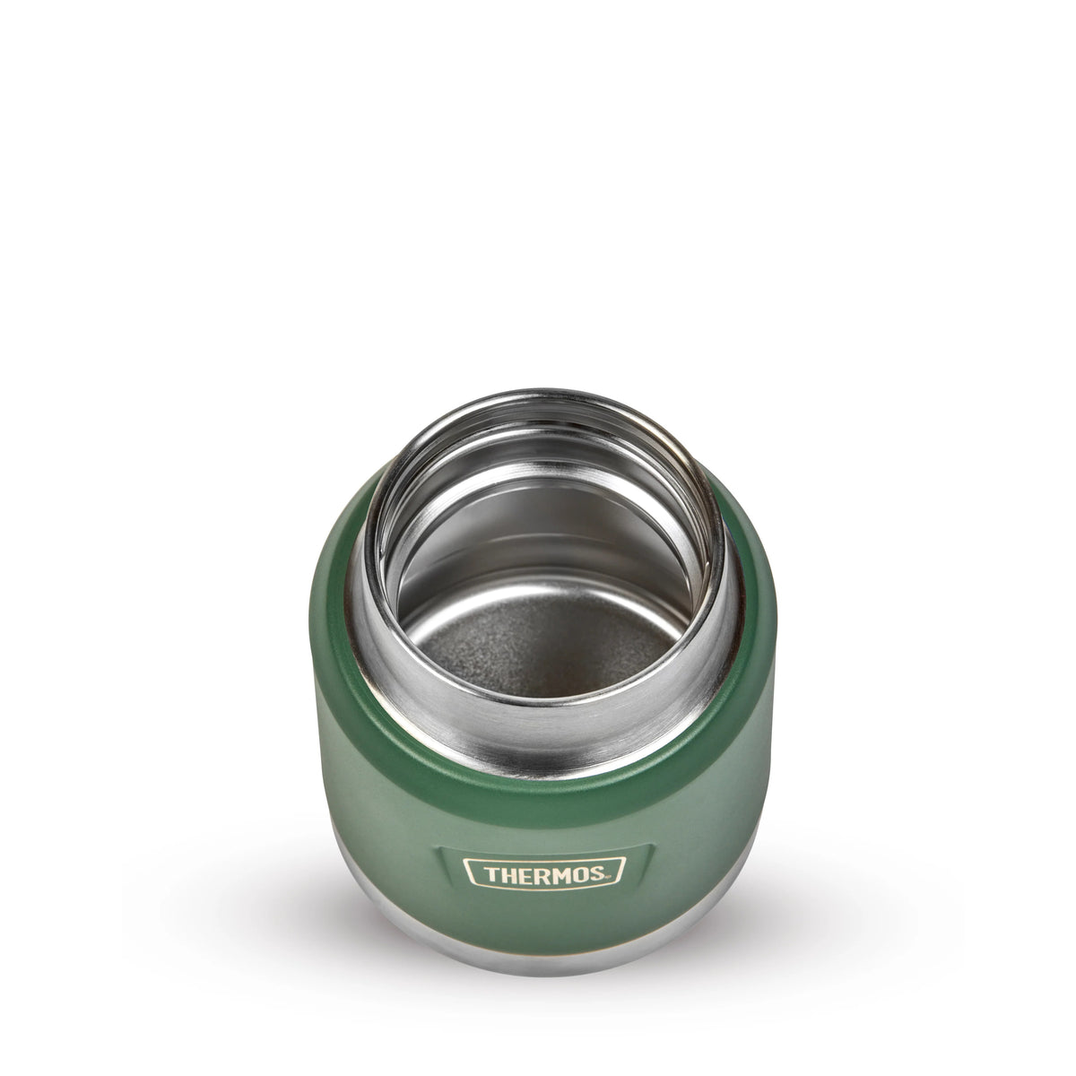 Thermos Icon Series Food Flask with Carry Handle Rock Cap Green 355ml 261212 | Includes Stainless Steel Spoon | Vacuum Insulated Stainless Steel | 8-Hrs Hot and 18-Hrs Cold | Leakproof | Durable and Portable | Non-slip Base | Pressure Relief Stopper