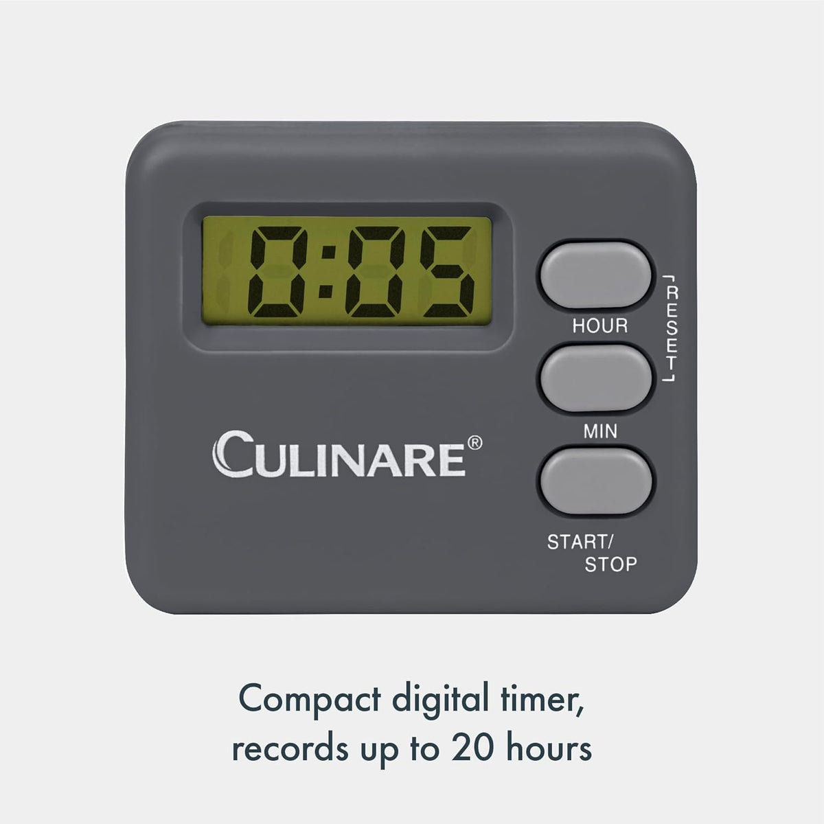 Culinare Digitimer Grey C240401 | Precision Timing for Baking and Cooking