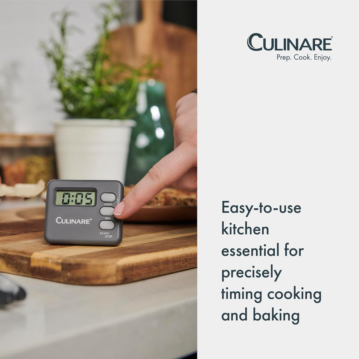 Culinare Digitimer Grey C240401 | Precision Timing for Baking and Cooking
