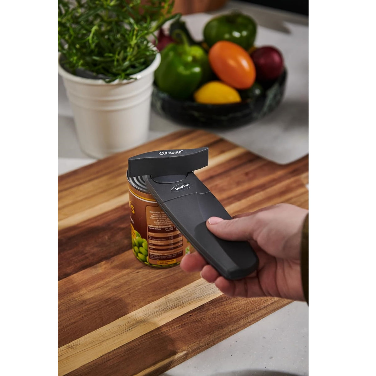 Culinare EasiCan Can Opener Grey C240104 | Hand-free Lid Removal