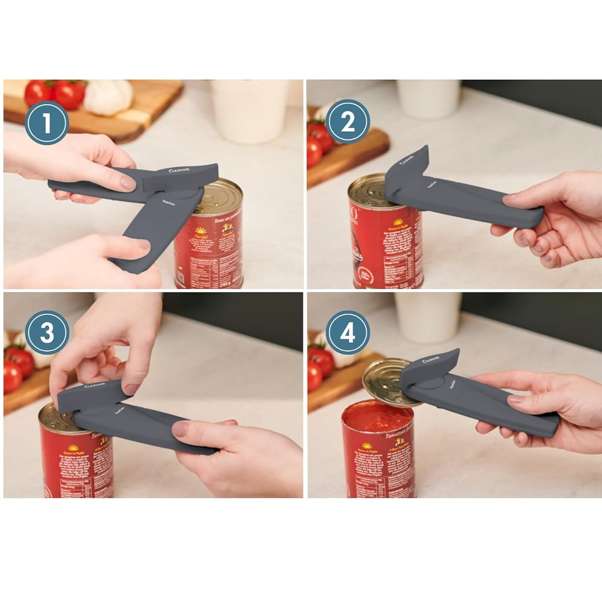 Culinare EasiCan Can Opener Grey C240104 | Hand-free Lid Removal