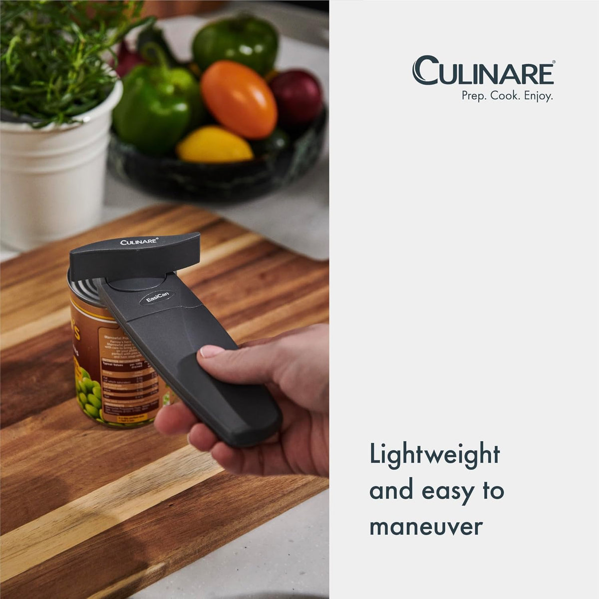 Culinare EasiCan Can Opener Grey C240104 | Hand-free Lid Removal