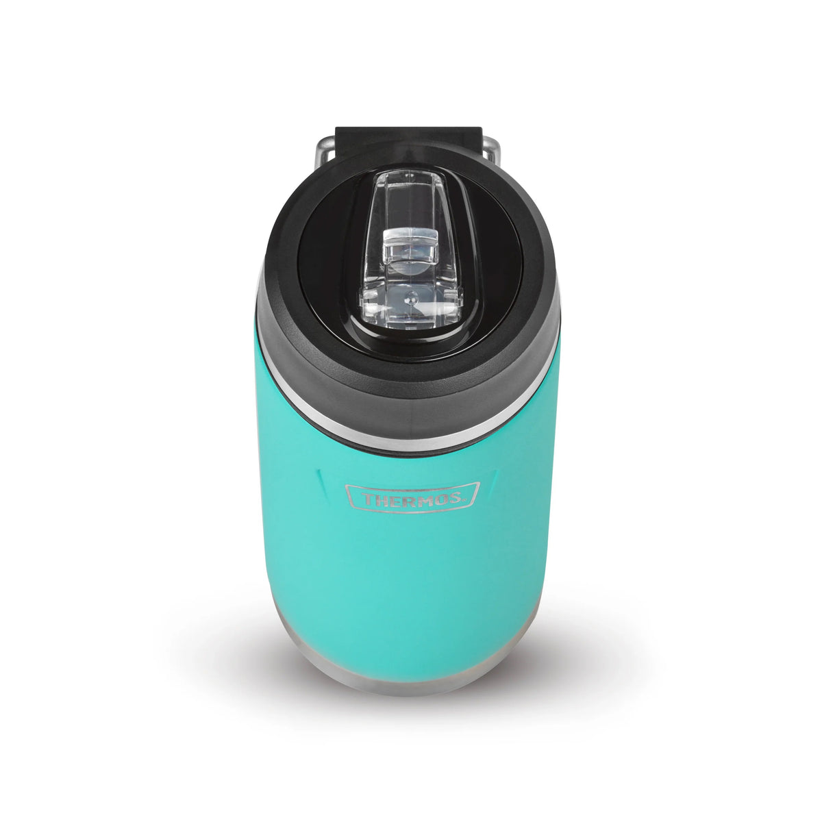 Thermos Icon Series Flip Lid Bottle Bottle Aqua Blue 8cm x 8cm x 21cm 530ml 350g 207281 | Vacuum Insulated Stainless Steel Flask | Keeps Drinks Cold for 16Hrs | Durable Leak-Proof Travel Water Bottle | Dishwasher Safe | Flip-up Straw | Non-slip Base