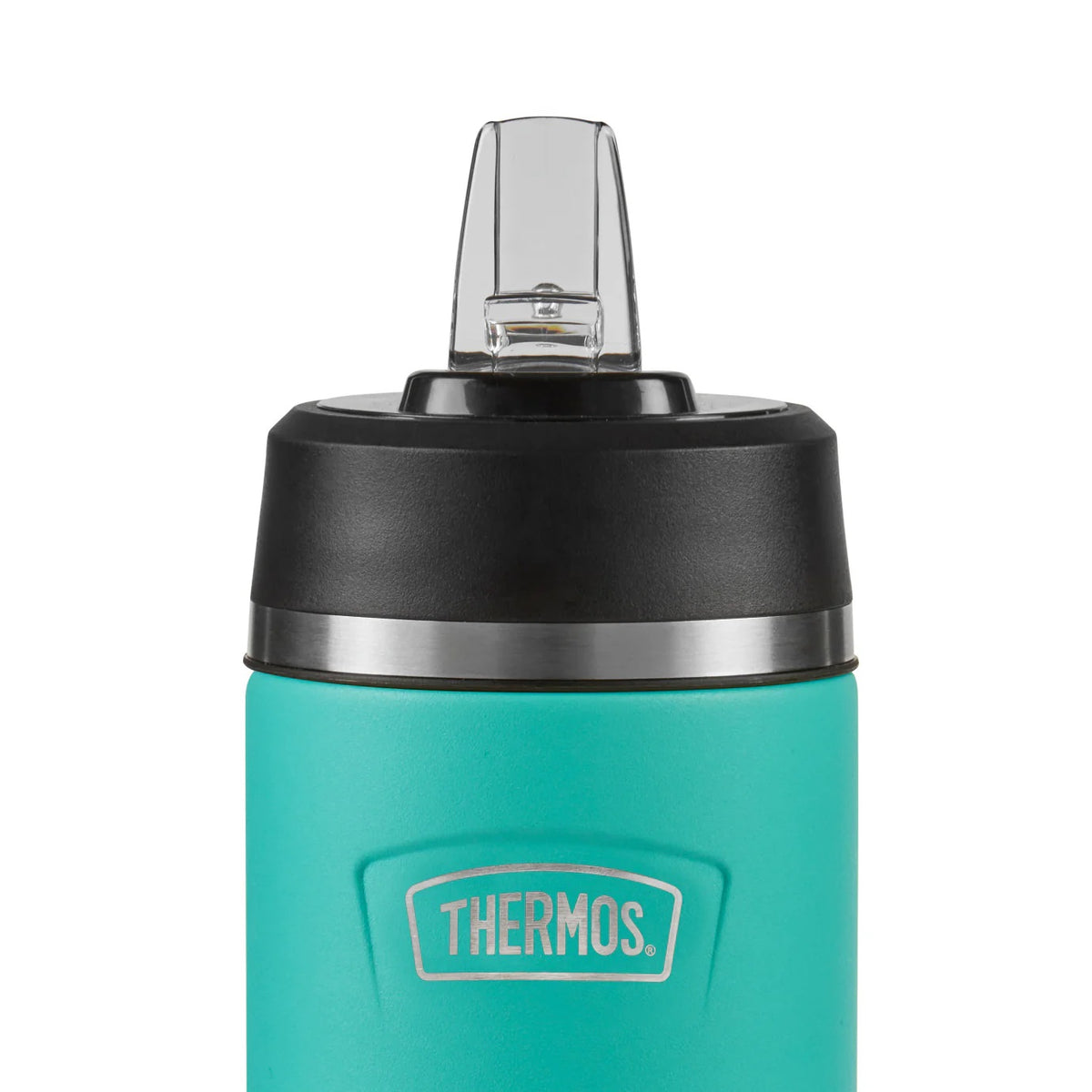 Thermos Icon Series Flip Lid Bottle Bottle Aqua Blue 8cm x 8cm x 21cm 530ml 350g 207281 | Vacuum Insulated Stainless Steel Flask | Keeps Drinks Cold for 16Hrs | Durable Leak-Proof Travel Water Bottle | Dishwasher Safe | Flip-up Straw | Non-slip Base