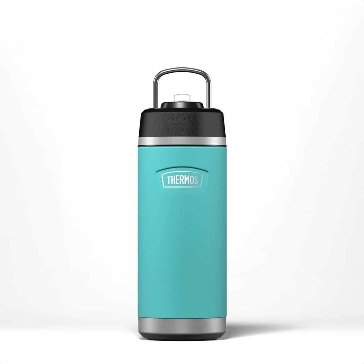 Thermos Icon Series Flip Lid Bottle Bottle Aqua Blue 8cm x 8cm x 21cm 530ml 350g 207281 | Vacuum Insulated Stainless Steel Flask | Keeps Drinks Cold for 16Hrs | Durable Leak-Proof Travel Water Bottle | Dishwasher Safe | Flip-up Straw | Non-slip Base