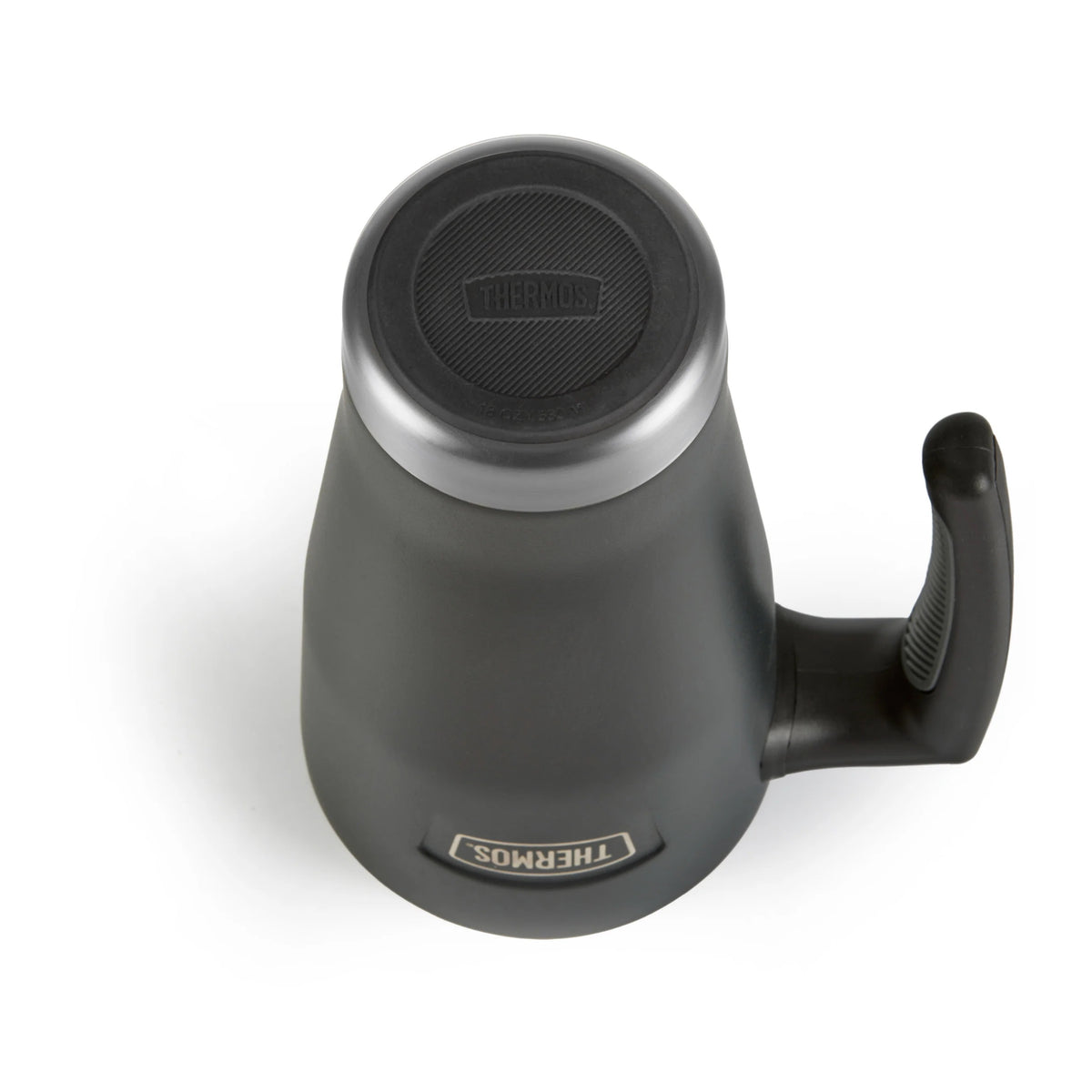 Thermos Icon Series Glide Travel Mug Granite Black 9.7cm x 13.2cm x 21.8cm 530ml 400g 285976 | Vacuum Insulated Stainless Steel Mug | Keeps Drinks Cold for 22Hrs and Hot for 6Hrs | Durable Leak-Proof Travel Water Bottle | Dishwasher Safe | Cup Holder