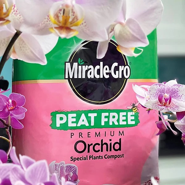 Miracle-Gro Peat Free Premium Orchid Compost Multicoloured 10Ltr 121135 | Special Plants Formula | Free Draining for Healthy Growth | For Glossy Green Leaves | Faster Growth and Stronger Plants |  Pet and Child Friendly | pH Balanced | 14 Vital Minerals