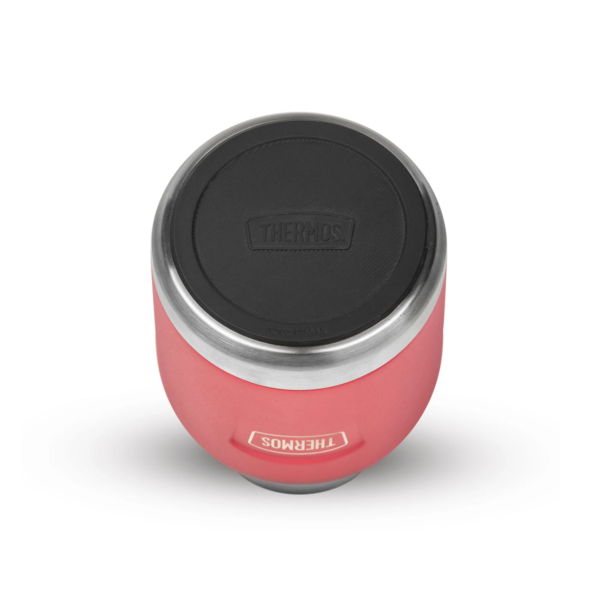 Thermos Icon Series Food Flask with Carry Handle Coral Bloom 9.9cm x 9.9cm x 16.2cm 355ml 410g 254123 | Includes Stainless Steel Spoon | Vacuum Insulated Stainless Steel | 8-Hrs Hot and 18-Hrs Cold | Leakproof | Durable and Portable | Non-slip Base