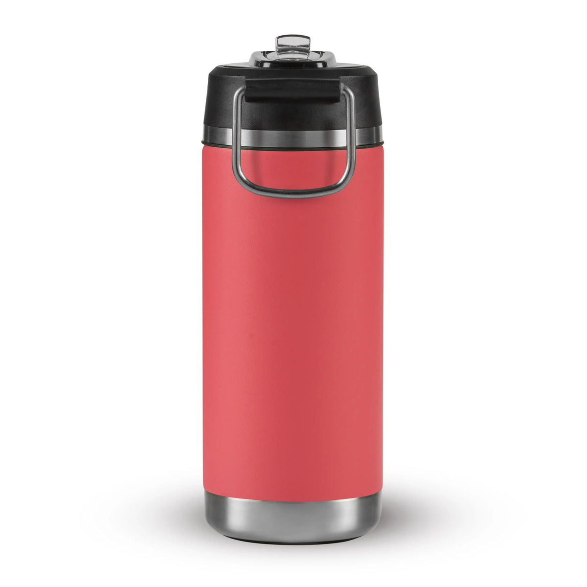 Thermos Icon Series Flip Lid Bottle Coral Bloom 8cm x 8cm x 21cm 530ml 350g 207917 | Vacuum Insulated Stainless Steel Flask | Keeps Drinks Cold for 16Hrs | Durable Leak-Proof Travel Water Bottle | Dishwasher Safe | Flip-up Straw | Non-slip Base | Easy