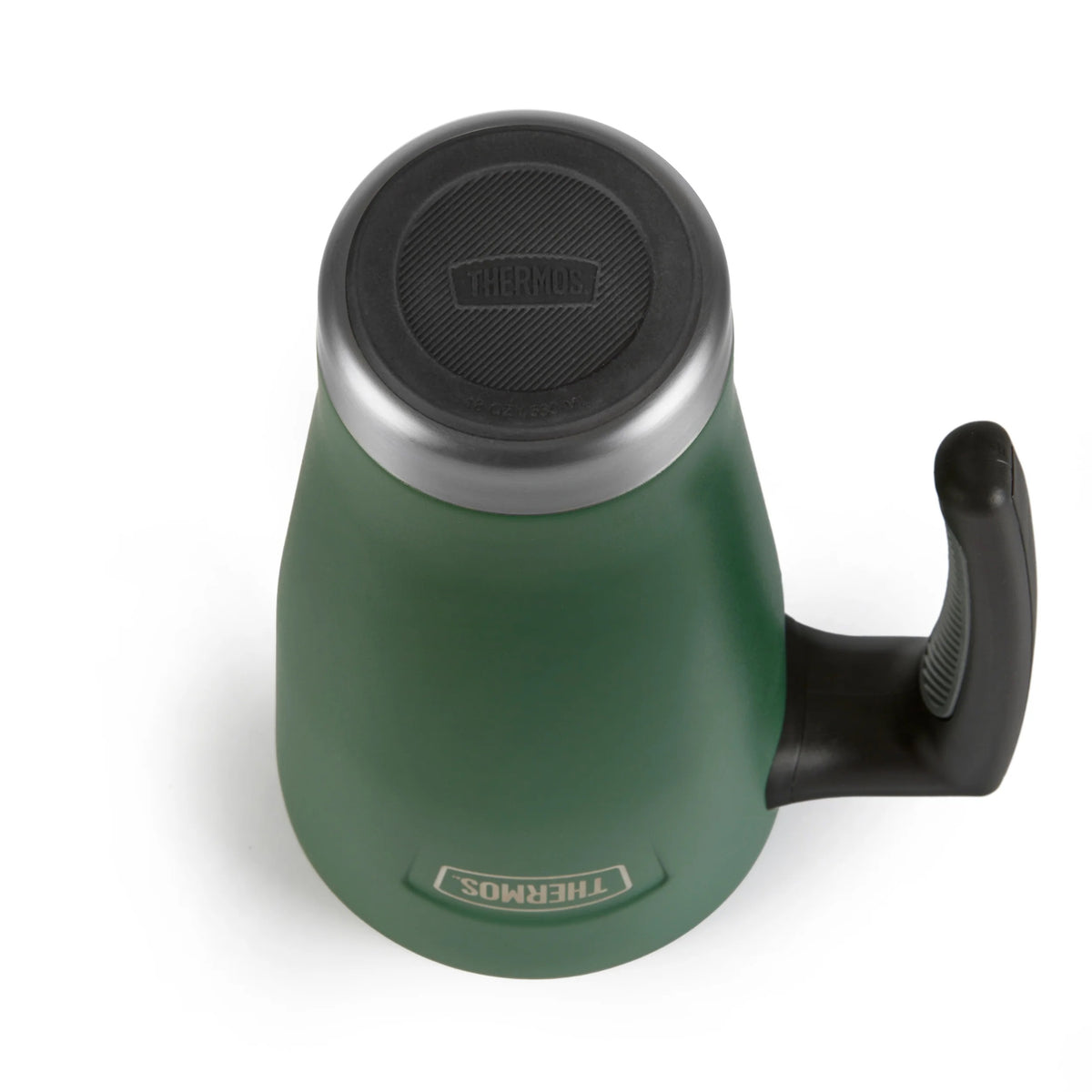 Thermos Icon Series Glide Travel Mug Rock Cap Green 9.7cm x 13.2cm x 21.8cm 530ml 400g 215783 | Vacuum Insulated Stainless Steel Mug | Keeps Drinks Cold for 22Hrs and Hot for 6Hrs | Durable Leak-Proof Travel Water Bottle | Dishwasher Safe | Cup Holder