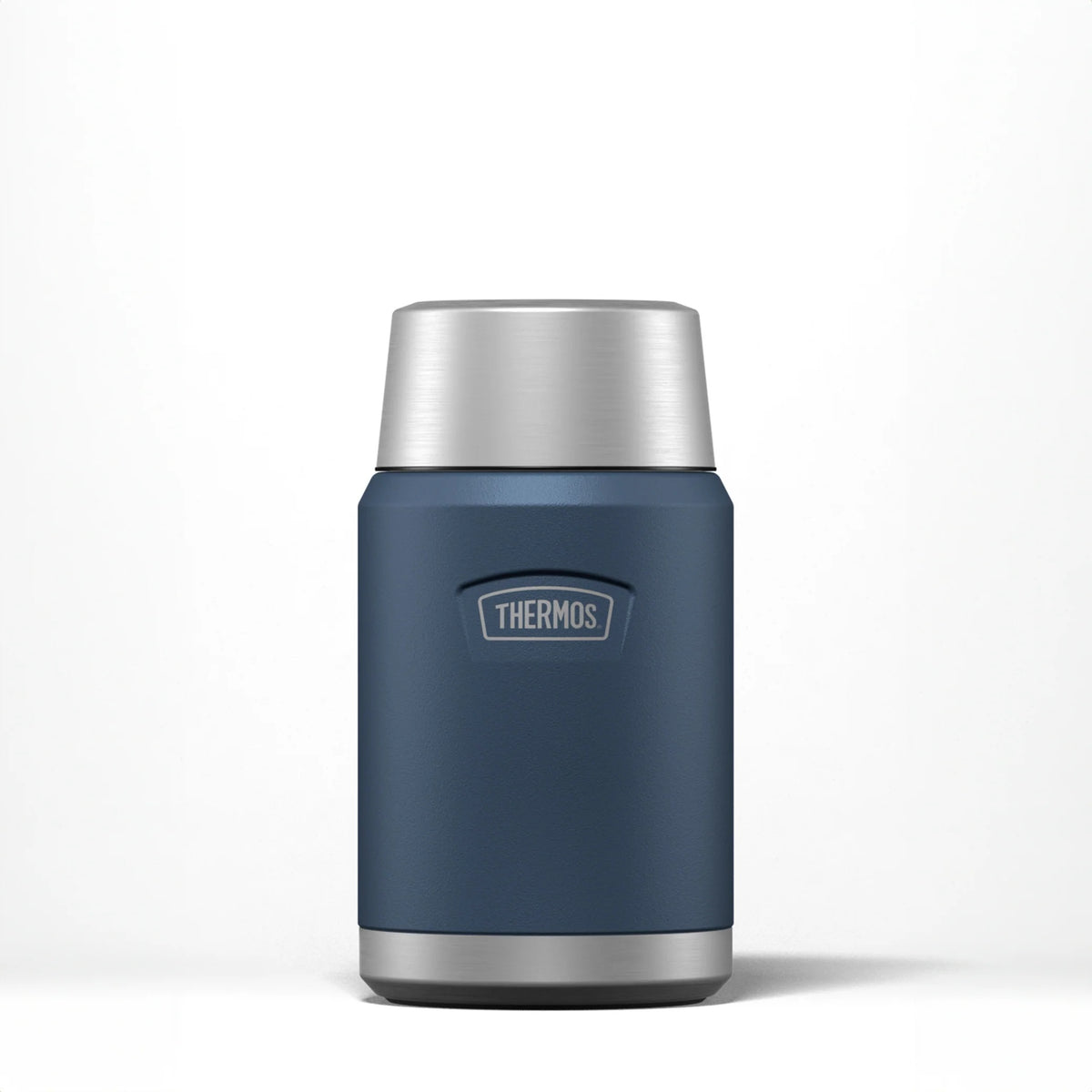 Thermos Icon Series Food Flask Solent Navy 10cm x 10cm x 18.5cm 710ml 510g 230162 | Includes Stainless Steel Spoon | Vacuum Insulated Stainless Steel | 14-Hrs Hot and 24-Hrs Cold | Leakproof | Durable and Portable | Non-slip Base | Insulated Pressure