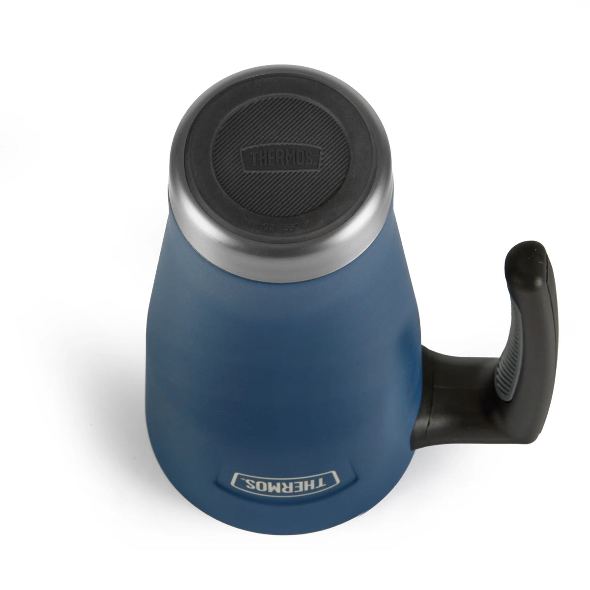 Thermos Icon Series Glide Travel Mug Solvent Navy 9.7cm x 13.2cm x 21.8cm 530ml 400g 239777 | Vacuum Insulated Stainless Steel Mug | Keeps Drinks Cold for 22Hrs and Hot for 6Hrs | Durable Leak-Proof Travel Water Bottle | Dishwasher Safe | Cup Holder