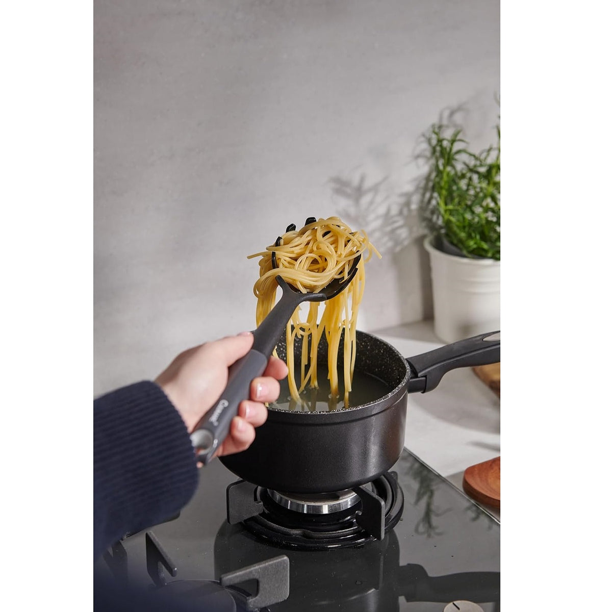 Culinare Pasta Server Grey C240907 | Essential Utensil for Non-Stick Cookware