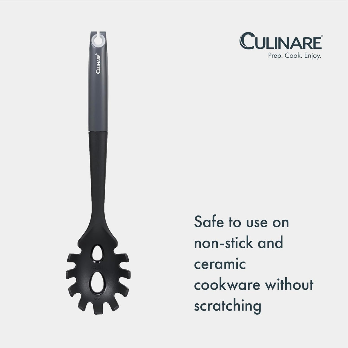 Culinare Pasta Server Grey C240907 | Essential Utensil for Non-Stick Cookware